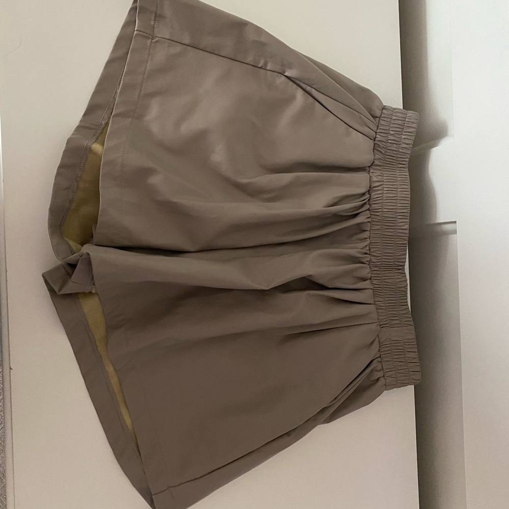 MK Boutique High Waist Tan Leather Shorts